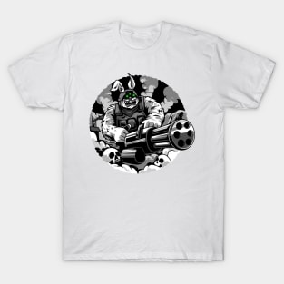 Scary Bunny Military T-Shirt